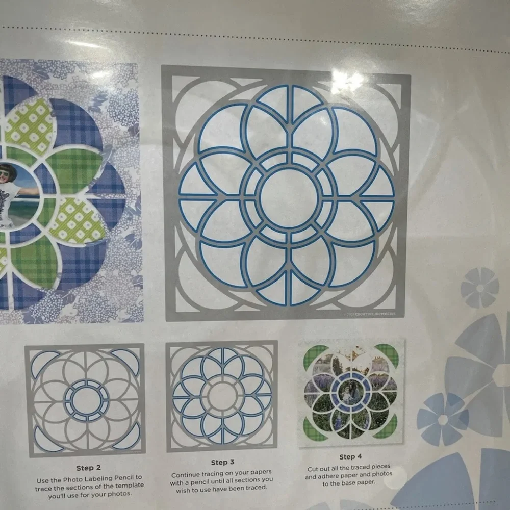 Creative Memories Botanical Burst Recipe Template Brand New - Picture 4 of 7